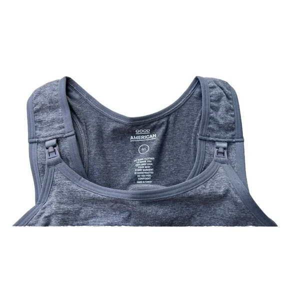 Good American Size 0/1 Maternity Seamless Nursing Bra XS/S Heather Grey - Picture 7 of 13